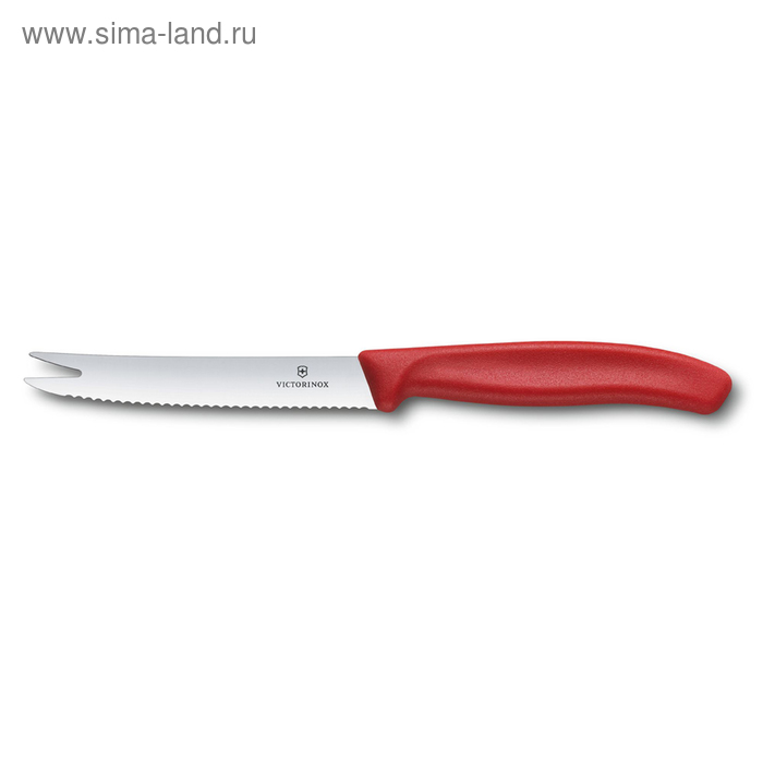 Нож для сыра и колбасы VICTORINOX SwissClassic, лезвие 11 см с серрейторной заточкой - Фото 1