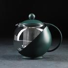 Чайник стеклянный заварочный «Забота» матовый, 700 мл, с металлическим ситом, цвета МИКС - фото 2835462