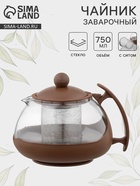 Заварочный чайник «Фантазия», 750 мл, с металлическим ситом, стекло, МИКС - Фото 1