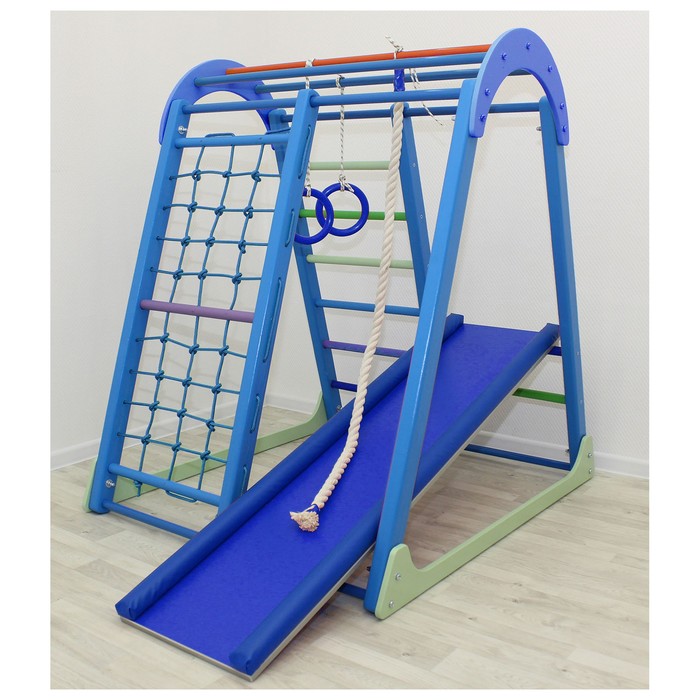 Детский спортивный комплекс ZABIAKA Tiny Climber, цвет голубой - Фото 1
