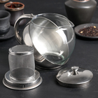 Чайник стеклянный заварочный с металлическим ситом «Металлик», 1 л - Фото 2