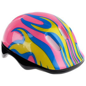 Шлем защитный детский ONLYTOP OT-H6, обхват 55-58 см, цвет розовый