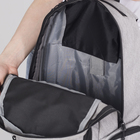 Рюкзак молодёжный, отдел на молнии, 3 наружных кармана, цвет серый - Фото 5