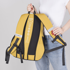 Рюкзак молодёжный, отдел на молнии, наружный карман, цвет жёлтый - Фото 5