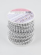 Бусы на нитях, 4 мм, 9±1 м, цвет серебряный - Фото 5