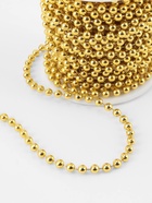 Бусы на нитях, 4 мм, 9±1 м, цвет золотой - Фото 3