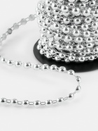 Бусы на нитях, плоские, 6 мм, 9±1 м, цвет серебряный - Фото 3