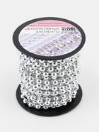 Бусы на нитях, плоские, 6 мм, 9±1 м, цвет серебряный - Фото 4