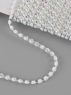 Стразы на нитях, с голографией, 3 мм, 9±1 м, белые - Фото 3