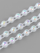 Стразы на нитях, с голографией, 3 мм, 9±1 м, белые - Фото 4