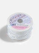 Бусы на нитях, с голографией, 3 мм, 9±1 м, белые - Фото 5