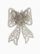 Ёлочная игрушка «Зимнее волшебство. Бант с цветком» пластик, 18×12.5 см, золото 4316672 Ёлочная игрушка «Зимнее волшебство. Бант с цветком» пластик, 18×12.5 см, золото 4316672