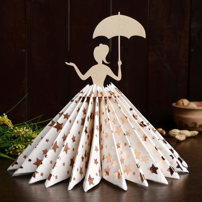Салфетница «Девушка под зонтиком», 23,5×12,5×0,3 см