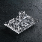 Маслёнка стеклянная Доляна «Семицвет», 15,5×11,5×8 см - фото 991728