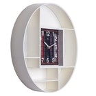 Часы настенные интерьерные "Маганса", бесшумные, циферблат d-35 см, 35 х 35 см, белые, АА - фото 9475500
