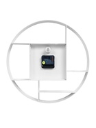 Часы настенные интерьерные "Маганса", бесшумные, d-35 см, с полками, белые - Фото 6