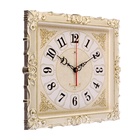 Часы настенные, интерьерные "Барака", бесшумные, 38 х 38 см, белое золото - Фото 4