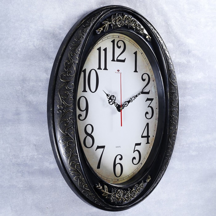 Часы настенные, интерьерные"Самвана", вертикальные, черные, 63.5 х 53.5 см - фото 1926003886