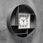 Часы настенные, интерьерные "Маганса", d-35 см, бесшумные, серые - Фото 3