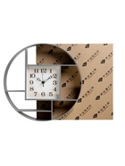 Часы настенные интерьерные «Маганса», бесшумные, плавный ход, с полками, d=35 см, серые - Фото 8