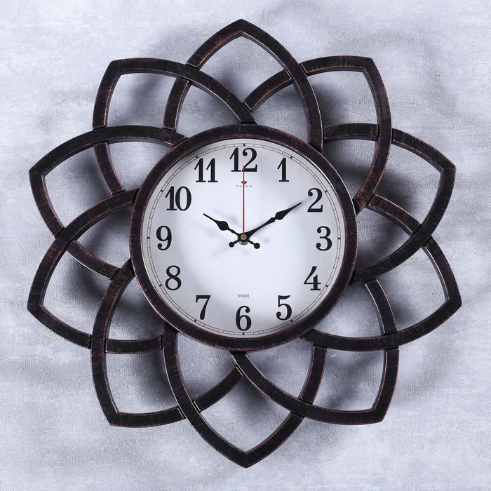 Часы настенные, интерьерные "Кабао", d-49.5 см, циферблат 22 см, бесшумные