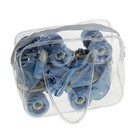 Ролики для обуви раздвижные, размер 16-21 см, колеса РVC d = 45 мм, цвет голубой - Фото 2