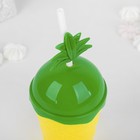 Стакан с трубочкой «Ананас», цвет жёлтый - Фото 2