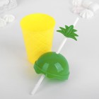 Стакан с трубочкой «Ананас», цвет жёлтый - Фото 3