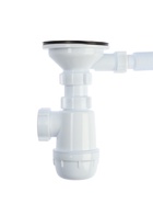 Сифон для мойки «АНИ Пласт» Грот A0142S, 3 1/2"х40 мм, нерж решетка d=115 мм, круглый перелив - Фото 5