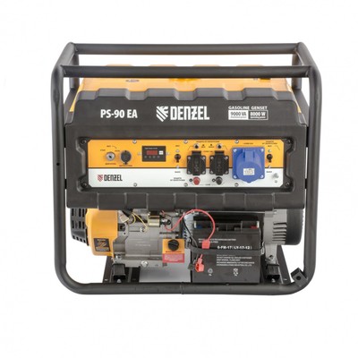 Генератор бензиновый Denzel PS 90 EA 946934, 4Т, 9000 Вт, 230 В, 25 л, коннектор автоматики