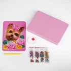 Алмазная вышивка на шкатулке "Собака и цветы" 22,8*15,8 см - Фото 2