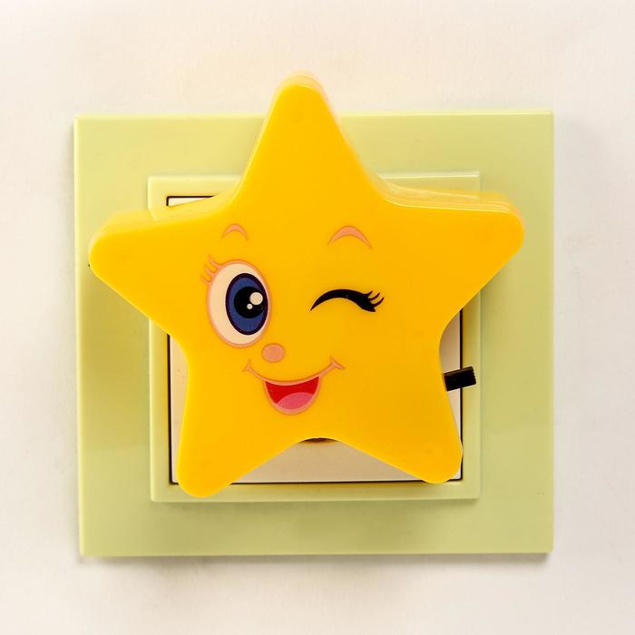 Ночник "Звездочка" 1Вт МИКС 7,5х4х7,5 см RISALUX - Фото 1