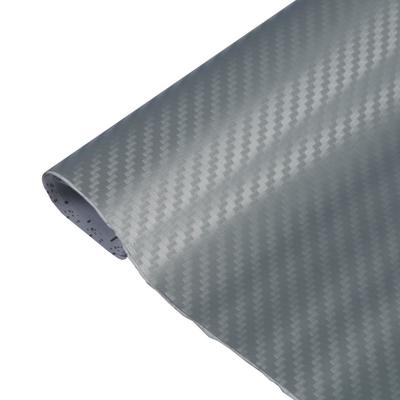 Пленка карбон 3D, самоклеящаяся, 60×127 см, хром