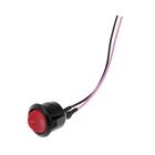 Выключатель клавишный с фиксацией, d=2 см, провод 10 см, красный - Фото 1