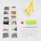 Алмазная вышивка с частичным заполнением «Сова в цветах» с подставкой - Фото 3