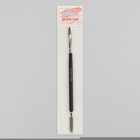 Кисть-шпатель для акрил-геля, лепесток, 21 см, d= 4 × 13 мм, цвет чёрный/серебристый - фото 24982354