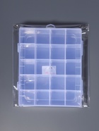 Органайзер для хранения мелочей, передвижные ячейки, 20 ячеек, 20.8×17.5×4 см, прозрачный - Фото 5