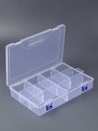 Органайзер для хранения мелочей, 10 съёмных ячеек, с подвесом, 31×20.5×6 см, прозрачный - Фото 2