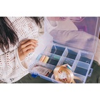 Органайзер для хранения мелочей, 10 съёмных ячеек, с подвесом, 31×20.5×6 см, прозрачный - Фото 9