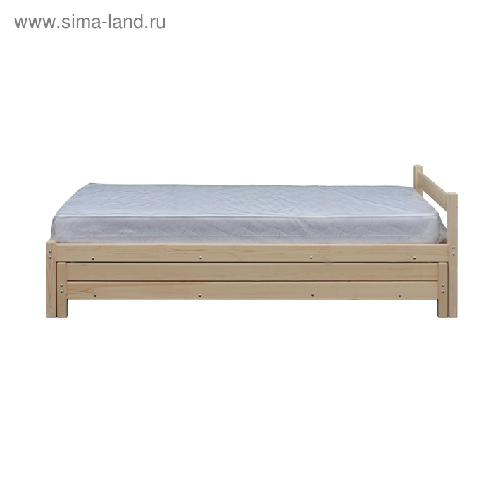 Кровать с выдвижным спальным местом 2 в 1, 800×2000 мм, 800×1900 мм, массив, без покрытия - Фото 1