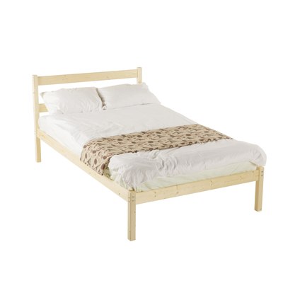 Одноярусная кровать, 1200×2000 мм, массив сосны, без покрытия