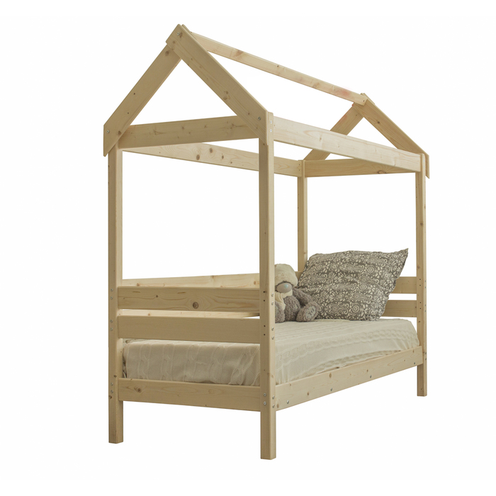 Детская кровать-домик, 700×1900, массив сосны, без покрытия - фото 1908483344