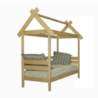 Детская кровать «Избушка», 700×1600, массив сосны, без покрытия - Фото 1