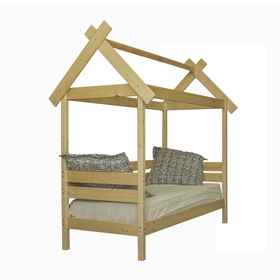 Детская кровать «Избушка», 700×1600, массив сосны, без покрытия
