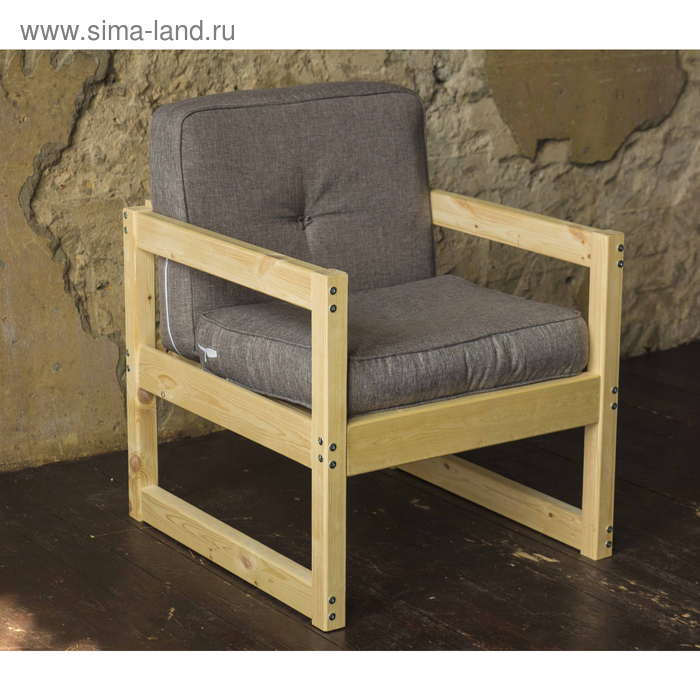 Кресло из массива, 700 × 700 × 670 мм, цвет сосна - Фото 1