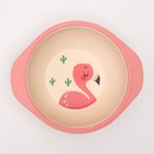 Набор бамбуковой посуды «Фламинго», тарелка, миска, кружка, приборы, 5 предметов - Фото 6