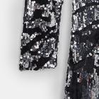 Платье женское MINAKU, цвет чёрный/серебро, размер 42 - Фото 11