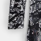 Платье женское MINAKU, цвет чёрный/серебро, размер 42 - Фото 3