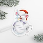 Шильдик на подарок Новый год «Мышка на шарике», 6,5 ×8.4  см - Фото 3
