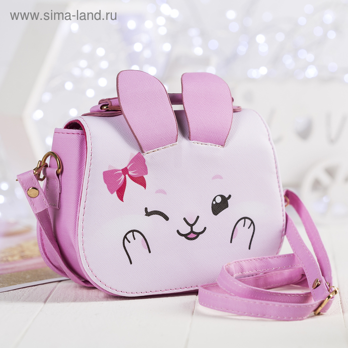 Сумка детская «Зайка», с ушками р-р. 16х12х6,5 см - Фото 1